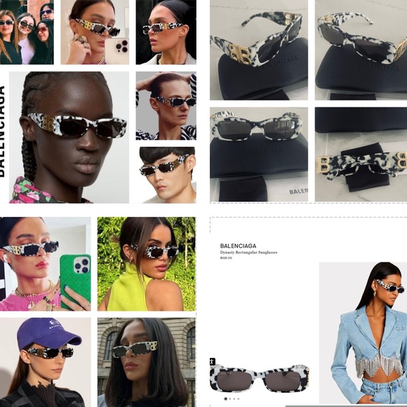 BALENCIAGA SUNGLASSES FROM THE DYNASTY COLLECTION, WORN BY MANY INFLUENCERS - Picture 4 of 16